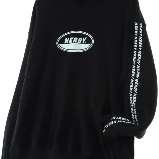 (M-XL) 널디 후드티셔츠 사이드포인트 블랙 올드스쿨-16D40