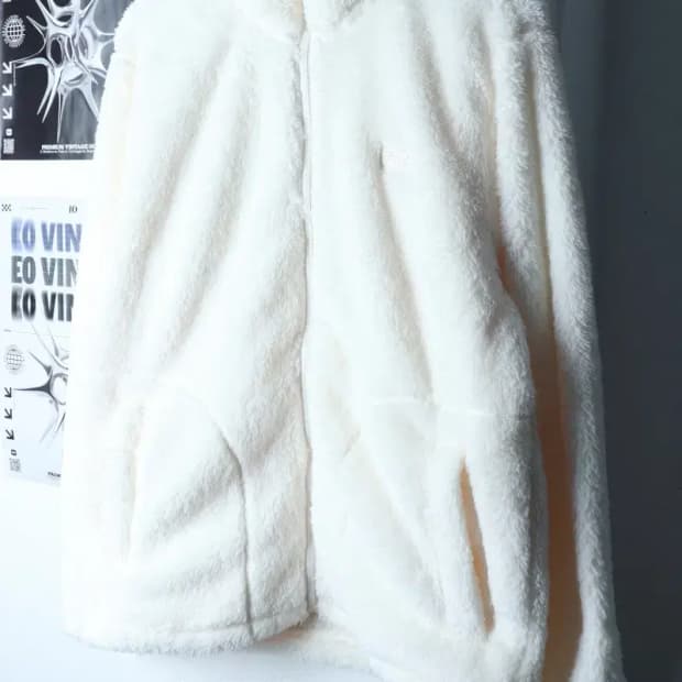 (L-XL) 휠라 집업 바람막이 점퍼자켓 후리스 플리스 부들-16E1C