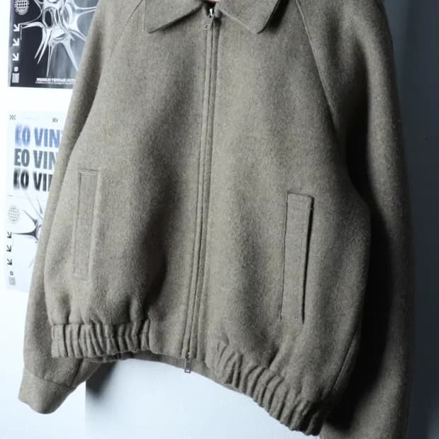 (S-M) 라퍼지스토어 집업 바람막이 점퍼자켓 블루종 오트밀-16E1D