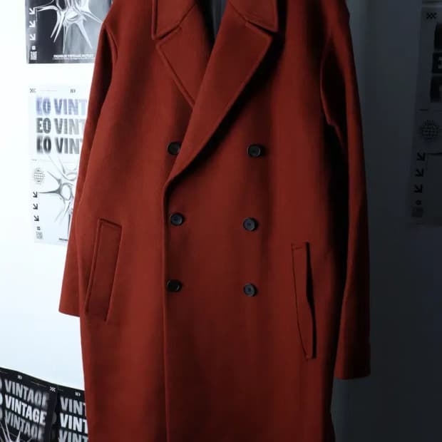 (XL-2XL) 인사일런스 코트자켓 더블 캐시미어 울-16E25