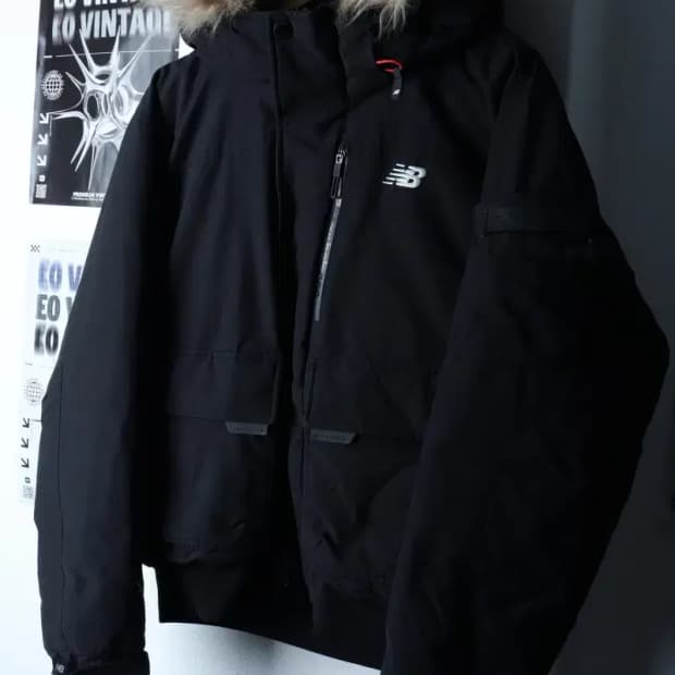 (M-L) 뉴발란스 패딩 점퍼자켓 Y2K 유행 숏 트렌드 퍼-16E2C