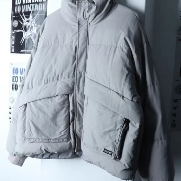 (M-XL) 코드그라피 패딩 점퍼자켓 덕다운 푸퍼 그레이-16E2D