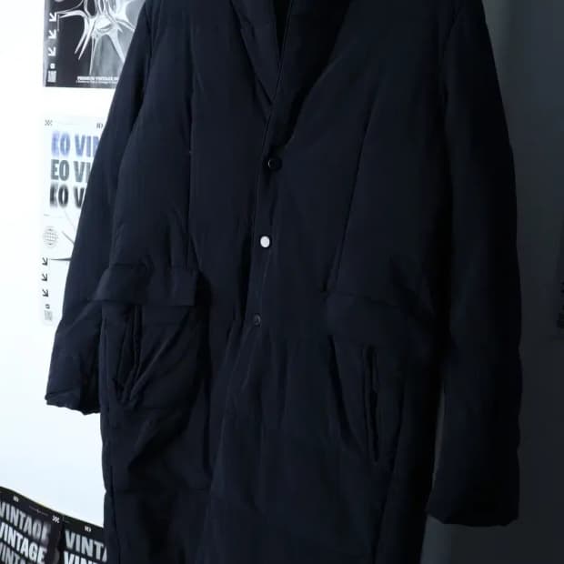 (M-L) 질스튜어트 패딩 점퍼자켓 구스다운 네이비 롱-16E40