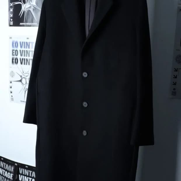 (S) 인사일런스 코트자켓 싱글 캐시미어 블랙-16E45