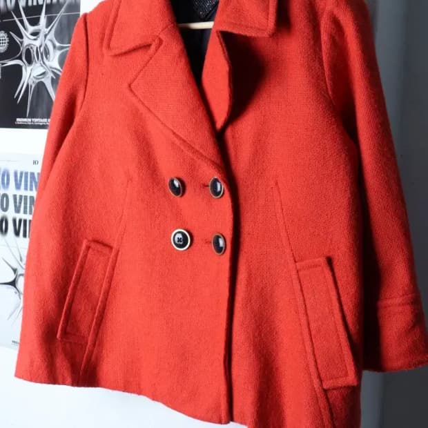 W(M) 타미힐피거 코트자켓 더블 오렌지 숏-16E46