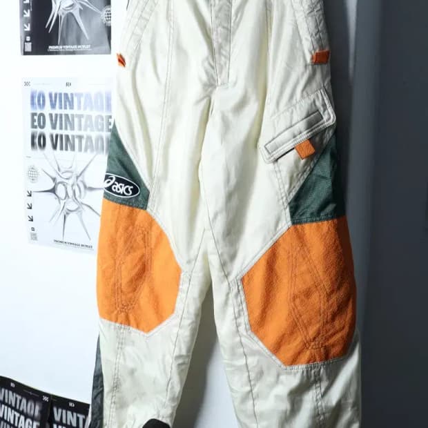 (L-XL) 아식스 트레이닝복 바지 스키복 보드복 90년대-23E0