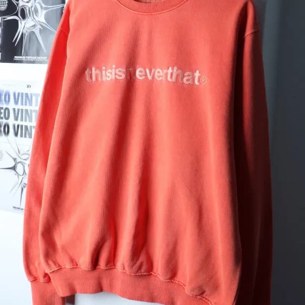 (L-XL) 디스이즈네버댓 맨투맨 티셔츠 루즈핏 피그먼트-16D5F