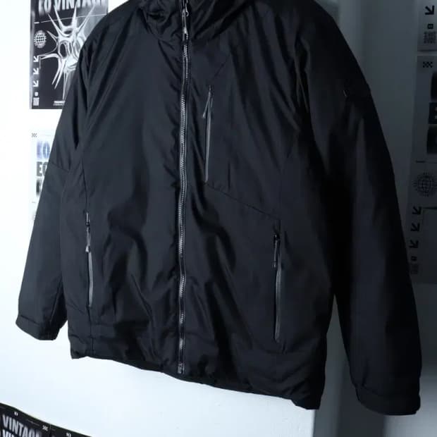 (M-L) 루켄 패딩 점퍼자켓 덕다운 블랙 올드스쿨-16E77