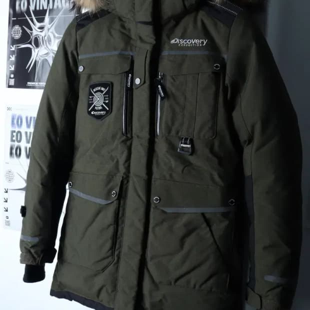 W(M) 디스커버리 패딩 점퍼자켓 야상 카키 구스다운 퍼-16E78