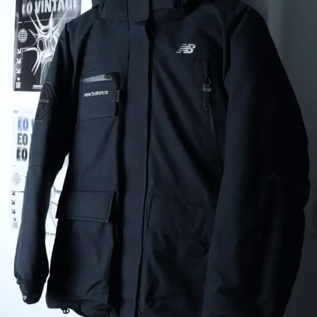 W(M) 뉴발란스 패딩 점퍼자켓 구스다운 방수 네이비 대장급-16E7B
