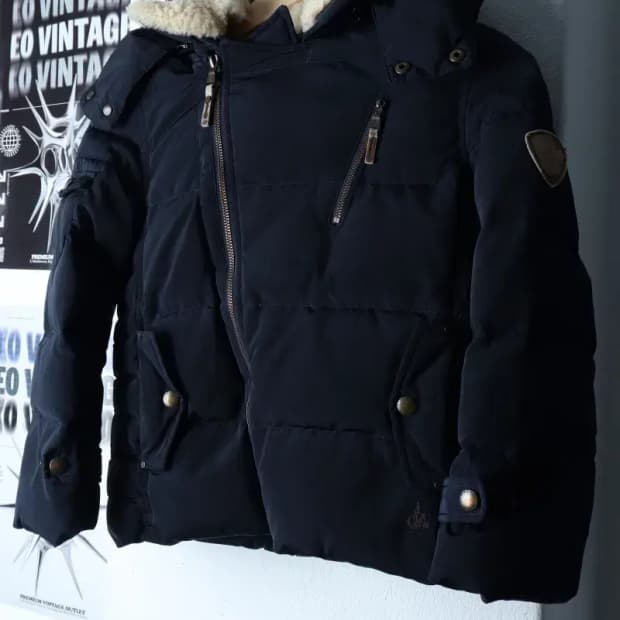 (F) 빈폴 패딩 점퍼자켓 아동 키즈 네이비 아메카지-16E7C