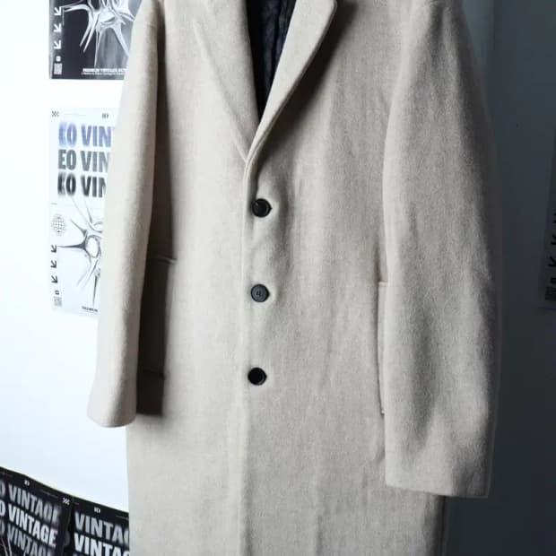 (L-XL) 인사일런스 코트자켓 싱글 캐시미어 베이지-16E82