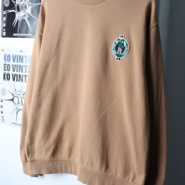 (M-L) MLB 엠엘비 맨투맨 티셔츠 뉴욕양키즈 베이지-16E8B