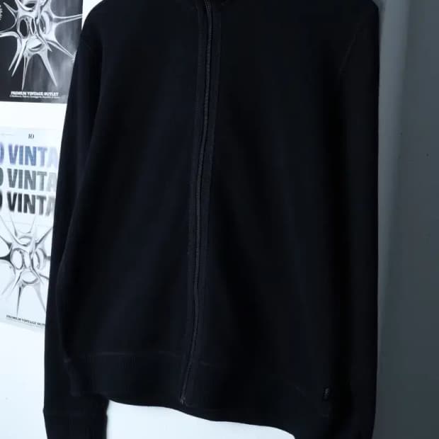 (L) 휴고보스 집업져지 트랙탑 리버시블 놈코어 블랙-16F0D