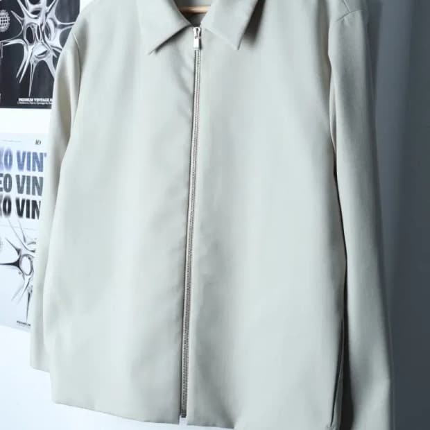 (S) 쿠어 집업 바람막이 점퍼자켓 블루종 베이지 놈코어-16F0F