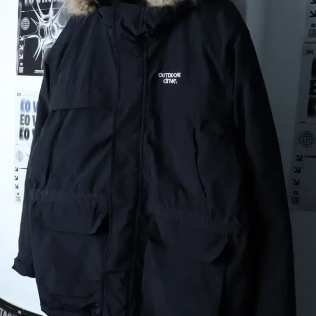 (L-XL) 자라 패딩 점퍼자켓 야상 유틸 블랙 올드스쿨 봄버-16F14