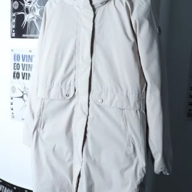 W(L) 아이젠버그 패딩 점퍼자켓 네파 아이보리 롱 올드스쿨-16F15