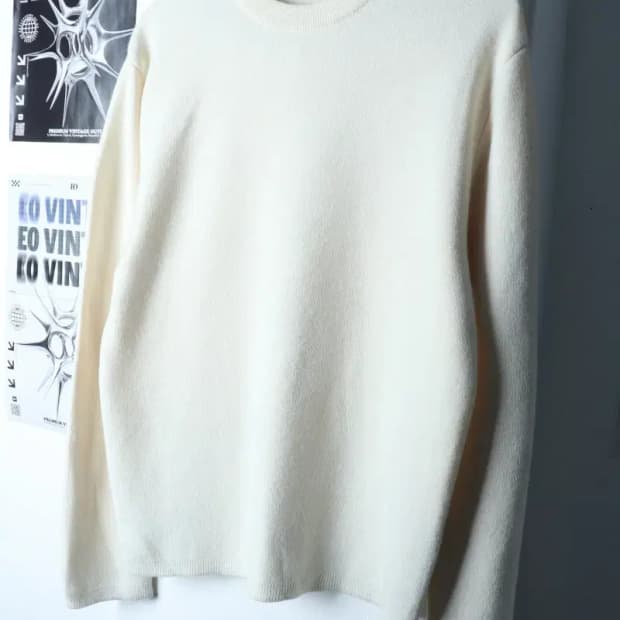 (M) 엘무드 니트 캐시나일론 무지 아이보리-16F24