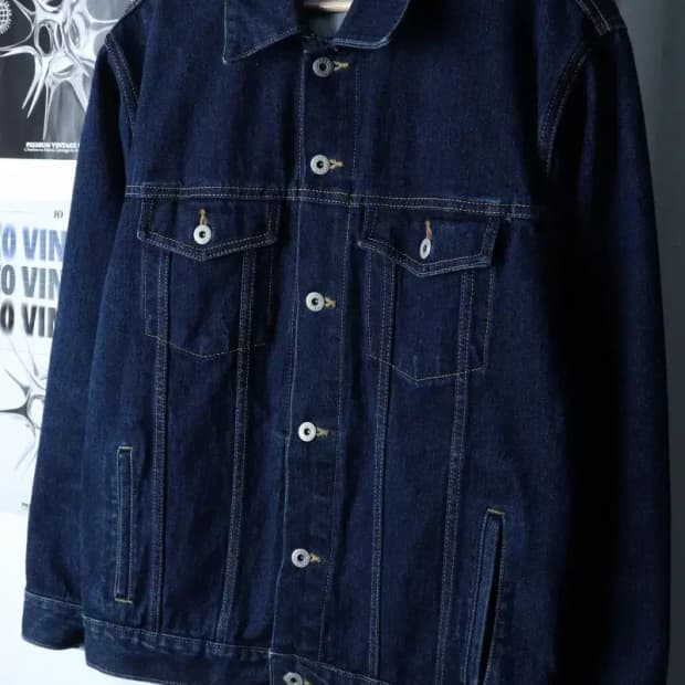 (M) 비바스튜디오 집업 바람막이 점퍼자켓 트러커 데님 청-16F82