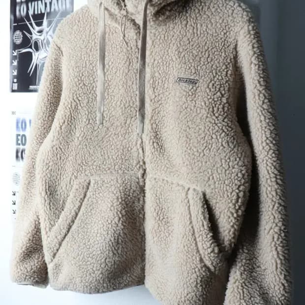 (M-L) 디키즈 집업 바람막이 점퍼자켓 후리스 플리스 키치-16F85