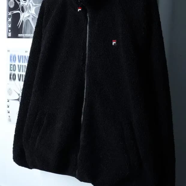 (XL) 휠라 집업 바람막이 점퍼자켓 후리스 플리스 스몰로고-16F8C