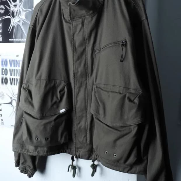 (L-XL) 커버낫 집업 바람막이 점퍼자켓 봄버 카키 아메카지-16F93