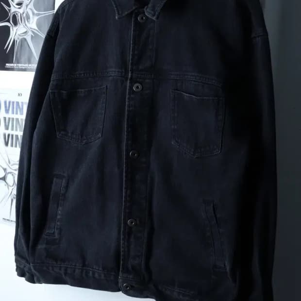 (L-XL) 파르티멘토 집업 바람막이 점퍼자켓 데님 흑청-16FDE