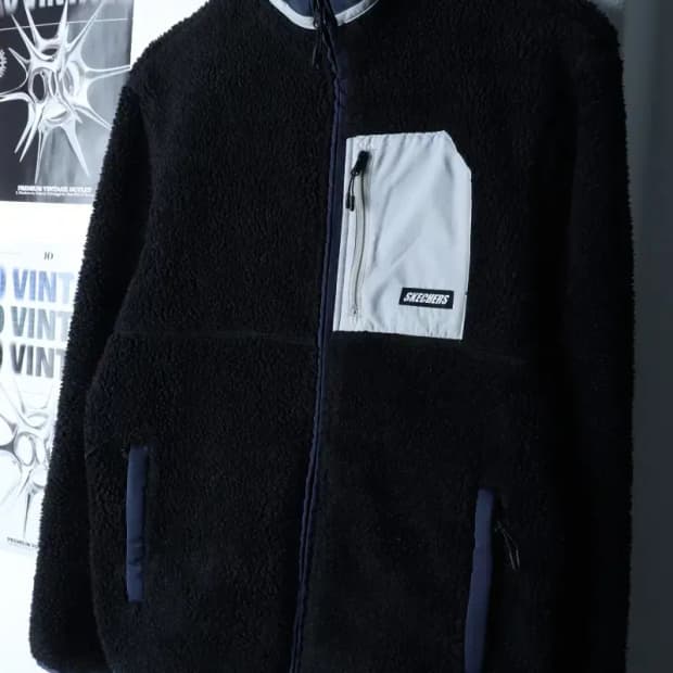 (S-M) 스케쳐스 집업 바람막이 점퍼자켓 후리스 플리스-16FF3