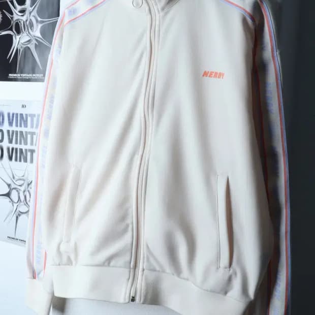 (S-M) 널디 집업 바람막이 점퍼자켓 져지 트랙탑 크림-16FF5