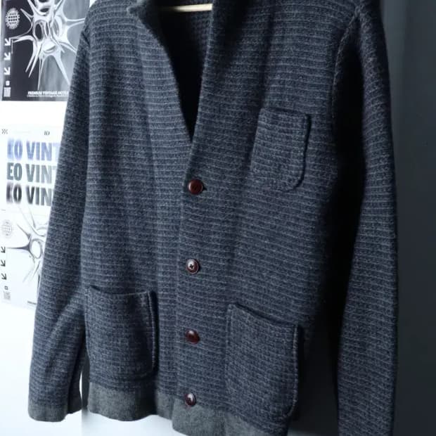 (M-L) 시리즈 니트 가디건 블루 울 놈코어-16FFB