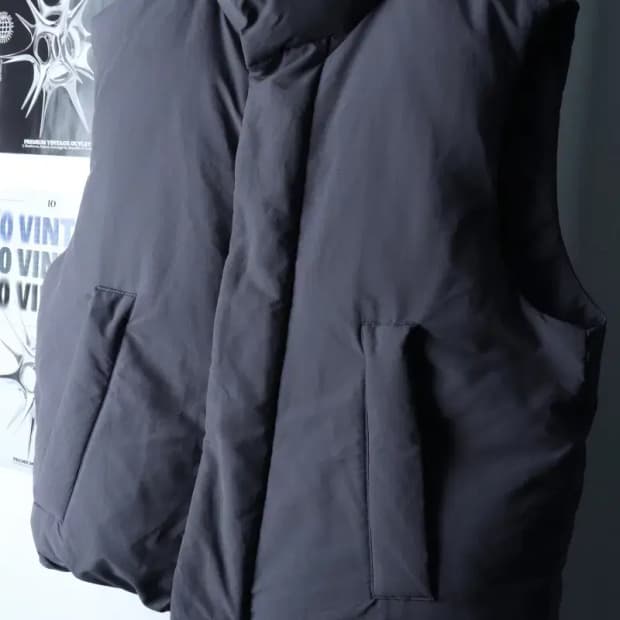 (M-L) 무신사 스탠다드 패딩 점퍼자켓 조끼 그레이 덕다운-17006