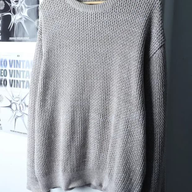 (L-XL) 쿠어 니트 루즈핏 무지 오트밀-1700B