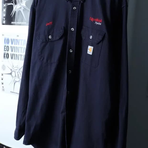 (XL-2XL) 칼하트 셔츠 남방 빅사이즈 투포켓 네이비-1701D