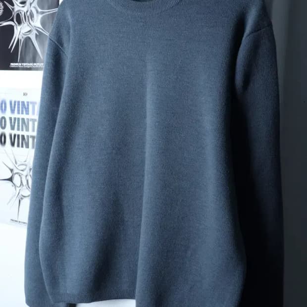 (L) 엘무드 니트 캐시나일론 블루 무지 울-17020