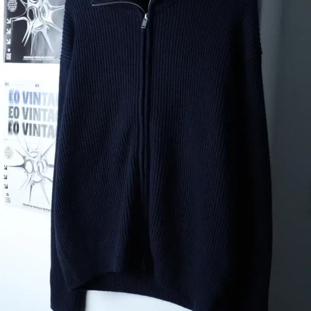 (M-L) 무신사 스탠다드 니트 가디건 집업 투웨이 캐시미어-16F9F