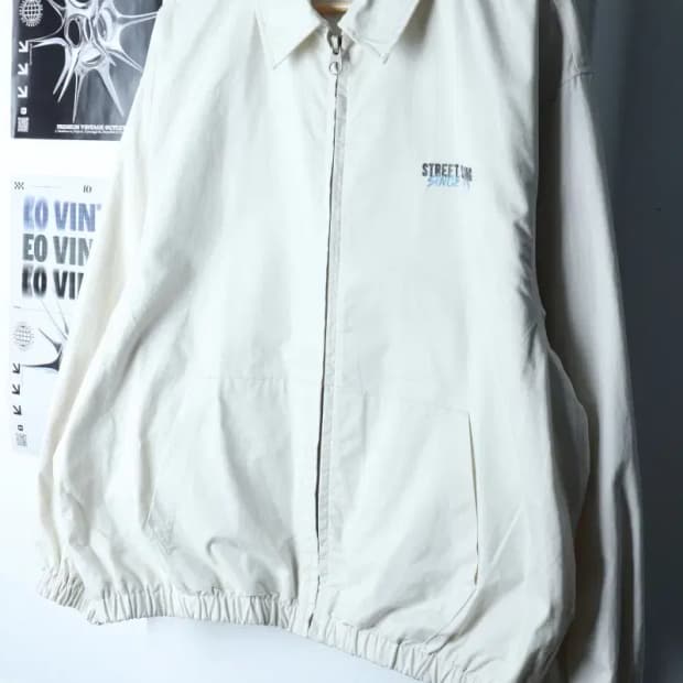 (L-XL) 자라 집업 바람막이 점퍼자켓 백프린팅 블루종-16EA3