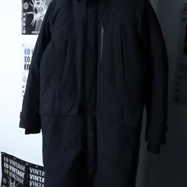 (S-M) 디키즈 패딩 점퍼자켓 블랙 롱 올드스쿨-16EBC