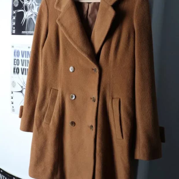 W(XS) 클럽모나코 코트자켓 한섬 더블 브라운 울-1704E
