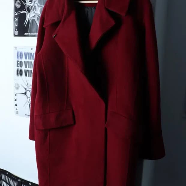 W(S) 시스템 코트자켓 한섬 캐시미어 버건디 싱글-17052