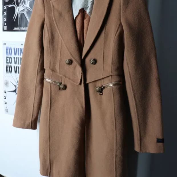 W(S) 질스튜어트 코트자켓 베이지 울 유니크-17053