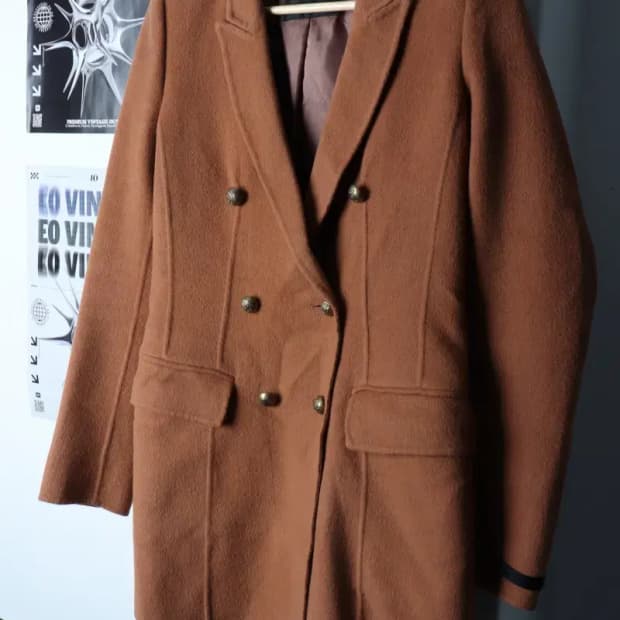 W(S-M) 시스템 코트자켓 한섬 앙고라 베이지 숏-17054