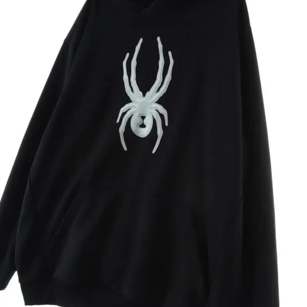(2XL-4XL) 스파이더 후드티셔츠 빅사이즈 박시 빅로고-1716F