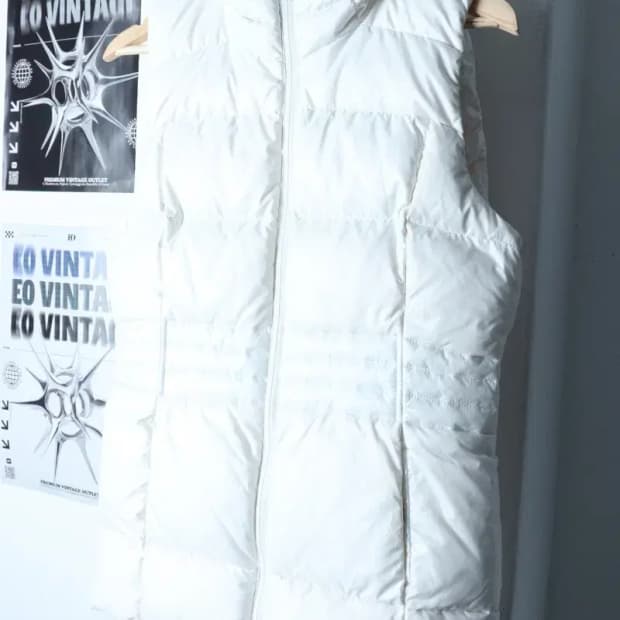 W(M) 아디다스 패딩 점퍼자켓 조끼 덕다운 화이트-1717D