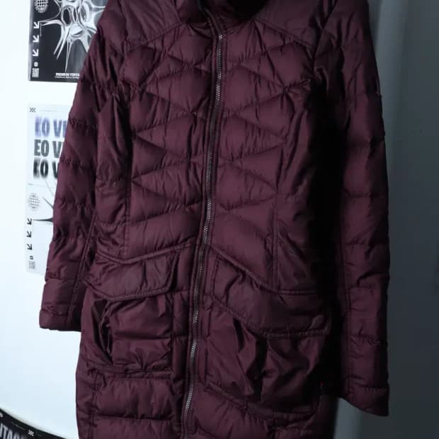 W(L) 나이키 패딩 점퍼자켓 덕다운 버건디 롱-17183