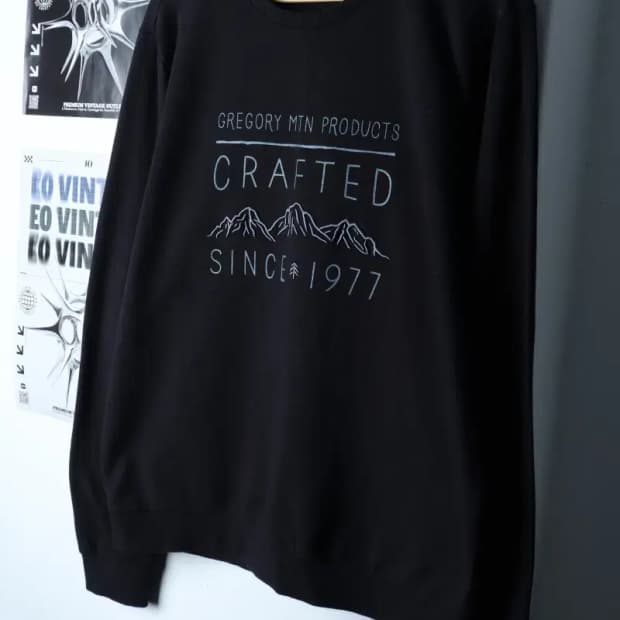 (L-XL) 그레고리 긴팔티셔츠 빅로고 블랙 올드스쿨-171DD