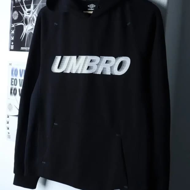 (M) 엄브로 후드티셔츠 기능성 블랙 올드스쿨-1721B