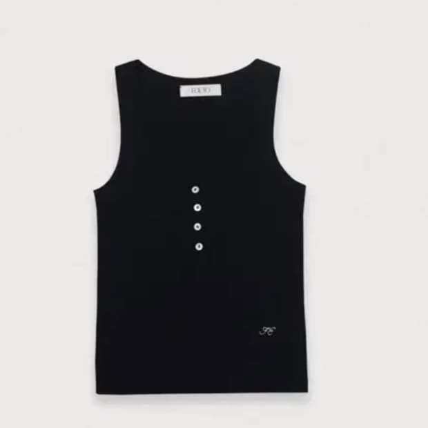 포에토 Ro button knit sleeveless 슬리브리스