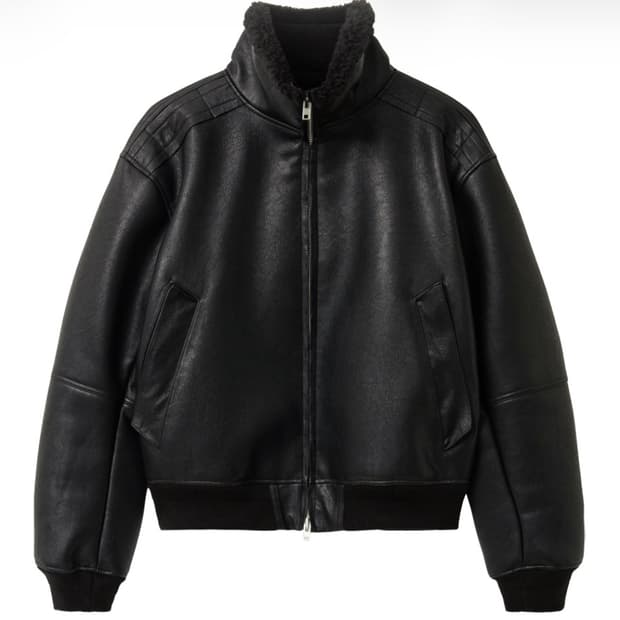 알렌느 포우 시어링 하이넥 블루종 블랙