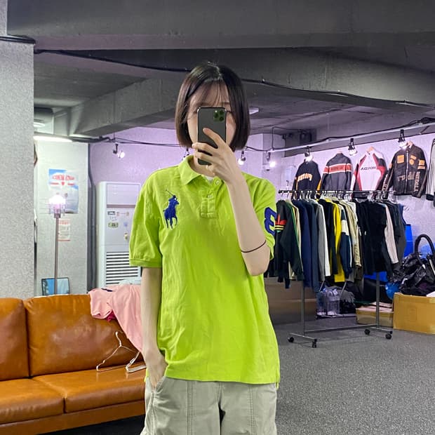 폴로 랄프로렌 빅포니 네온 카라티 B4634 