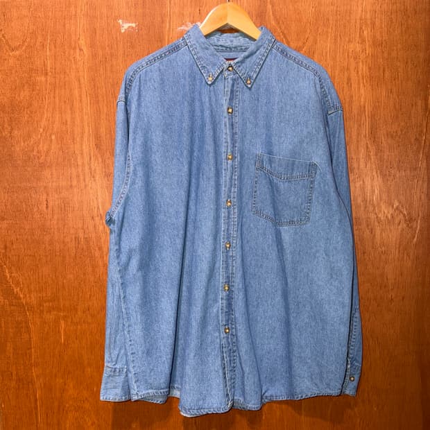 (XL) Faded Glory 빈티지 데님 셔츠